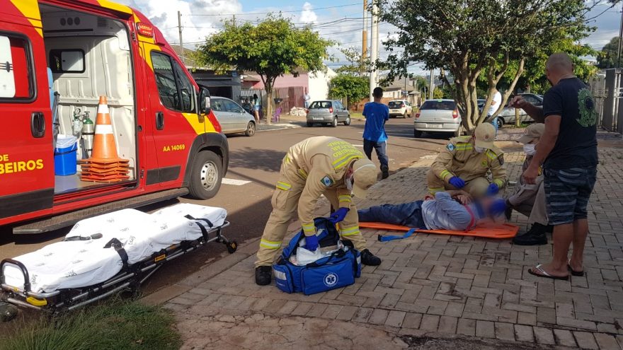 Homem fica ferido ao sofrer queda no Bairro Santa Felicidade