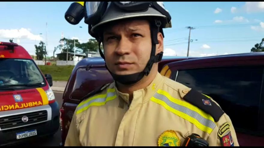 Capotamento na 467: Conforme Corpo de Bombeiros, apesar da proporção do acidente, vítimas tiveram lesões leves