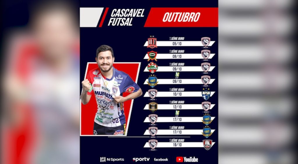 Confira a maratona de jogos que o Cascavel Futsal terá pela frente