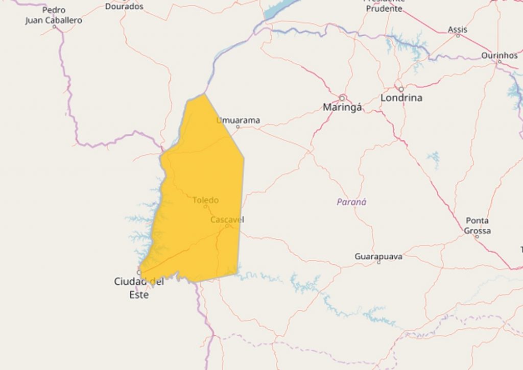 Defesa Civil emite alerta de temporal em Cascavel