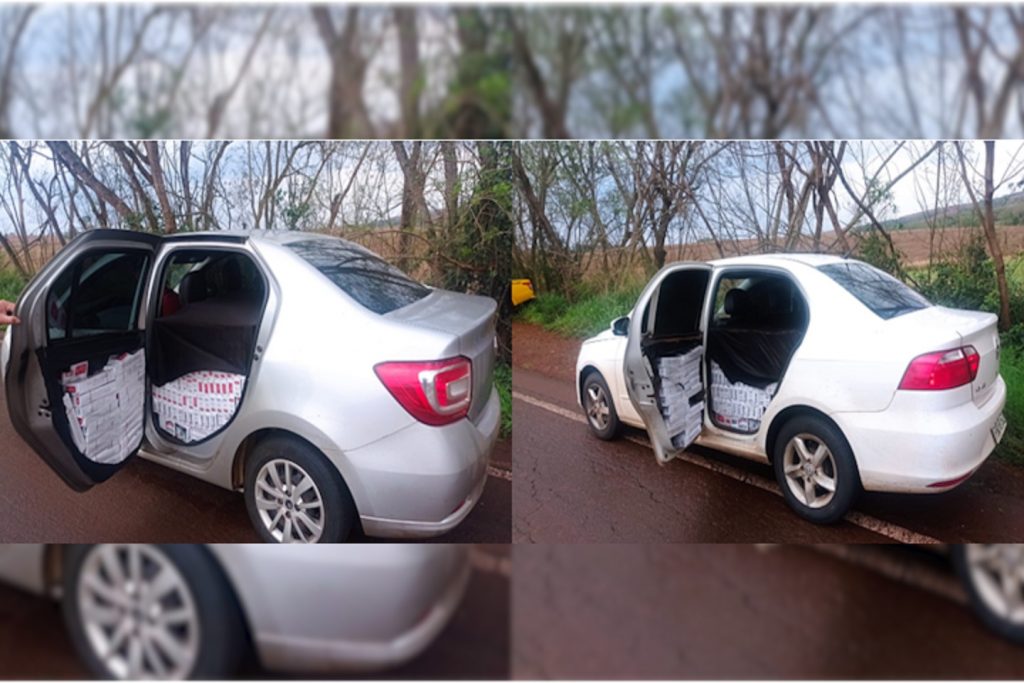 Carros carregados com cigarros contrabandeados são apreendidos em Formosa do Oeste