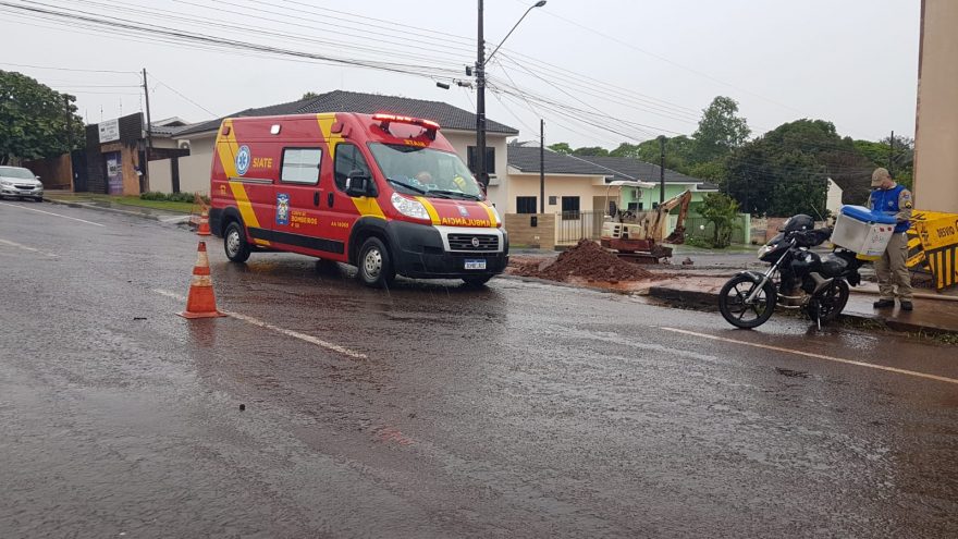 Motociclista fica ferido após acidente de trânsito Bairro Neva