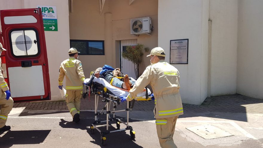 Homem de 40 anos é socorrido após sofrer queda de bicicleta na Região Norte