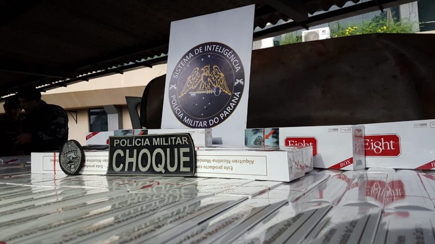 Polícia Militar apreende 10 mil maços de cigarros no Contorno Oeste