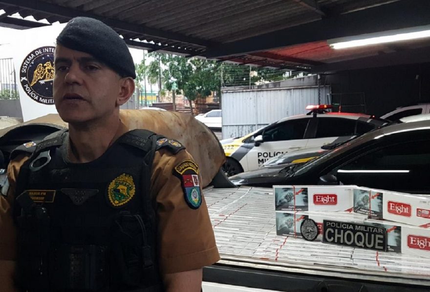 Polícia Militar dá detalhes sobre grande apreensão de cigarros contrabandeados