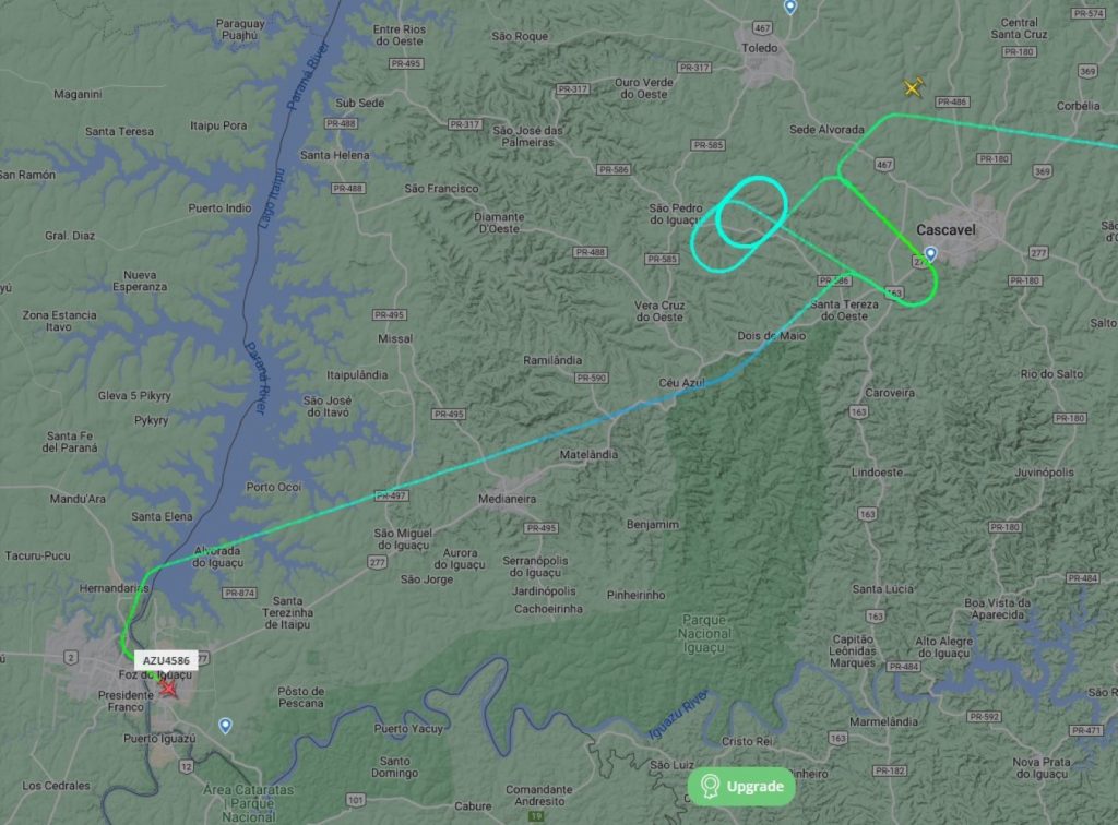 Avião da Azul não consegue pousar em Cascavel e precisa ir para Foz do Iguaçu