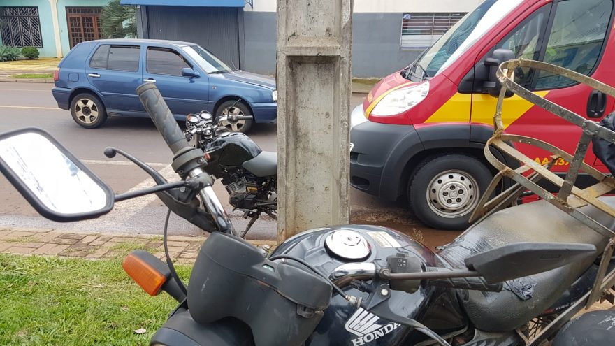 Colisão de trânsito entre motos é registrada na Rua Jorge Lacerda