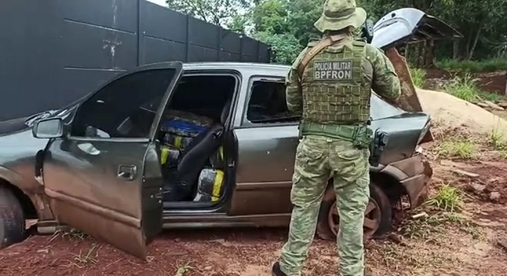Carro com 628 kg de maconha é apreendido pelo BPFron em Guaíra