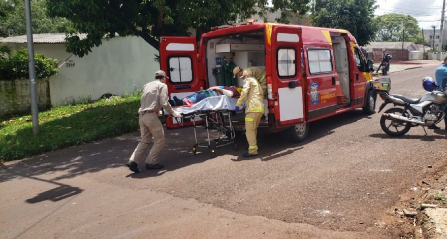 Motociclista fica ferido em acidente de trânsito no Bairro Cancelli