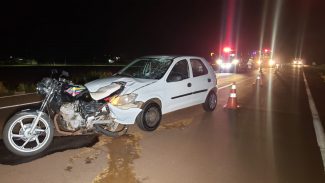 De acordo com a PRF, condutor de Celta não era habilitado; motociclista morto na BR-467 estava com a carteira cassada