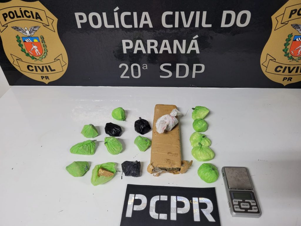 Polícia Civil de Toledo prende homem com crack, maconha e cocaína