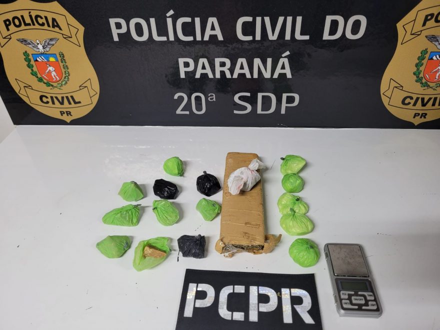 Polícia Civil de Toledo prende homem com crack, maconha e cocaína
