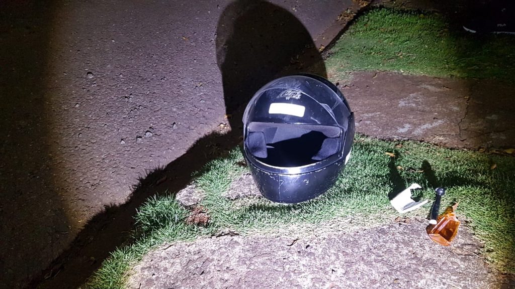 Motociclista fica ferido após acidente na Rua Fortunato Bebber