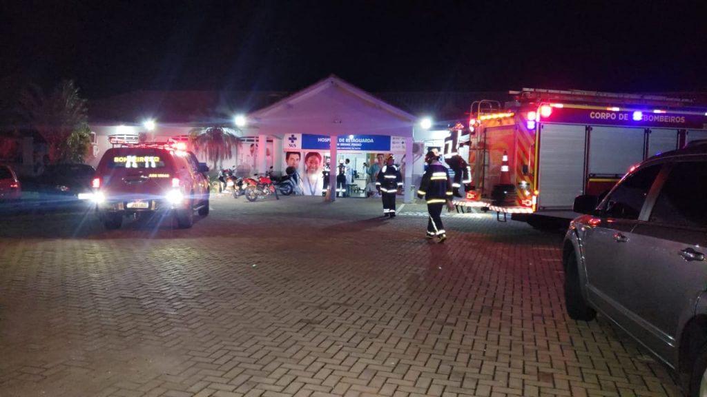 Possível início de curto circuito no Hospital de Retaguarda mobiliza Corpo de Bombeiros