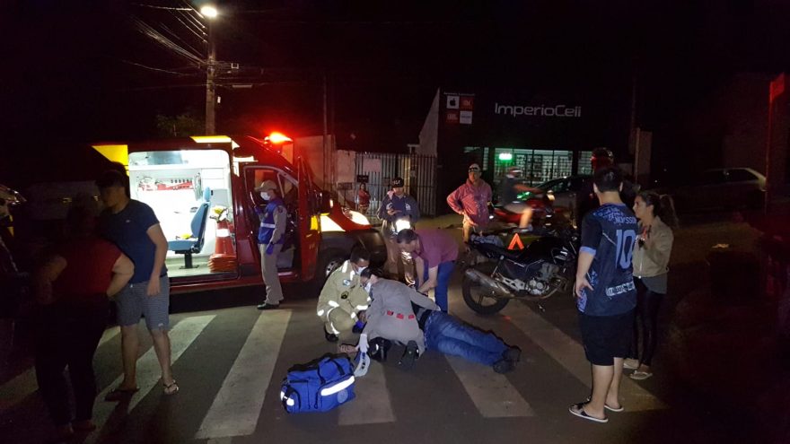 Motociclista fica ferido após colisão de trânsito no Periolo