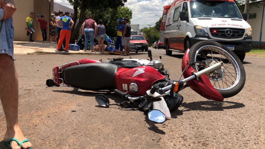 Homem fica ferido após acidente de trânsito no Bairro Santa Felicidade