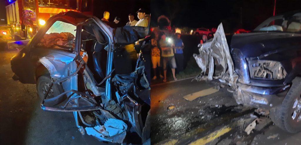 Casal morre e criança de 4 anos fica gravemente ferida em colisão entre Corcel e Dodge RAM em Toledo