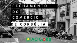 Cerca de 230 comércios estão fechados em Corbélia nesta segunda-feira (07)