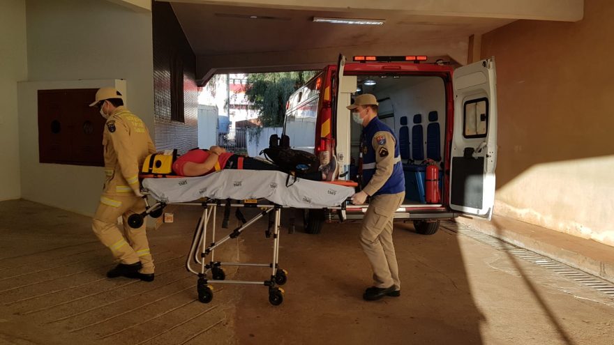 Ciclista sofre contusão no crânio após acidente de trânsito na BR-277