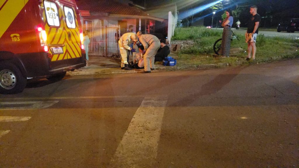 Ciclista fica ferido ao se envolver em acidente com carro no Gramado