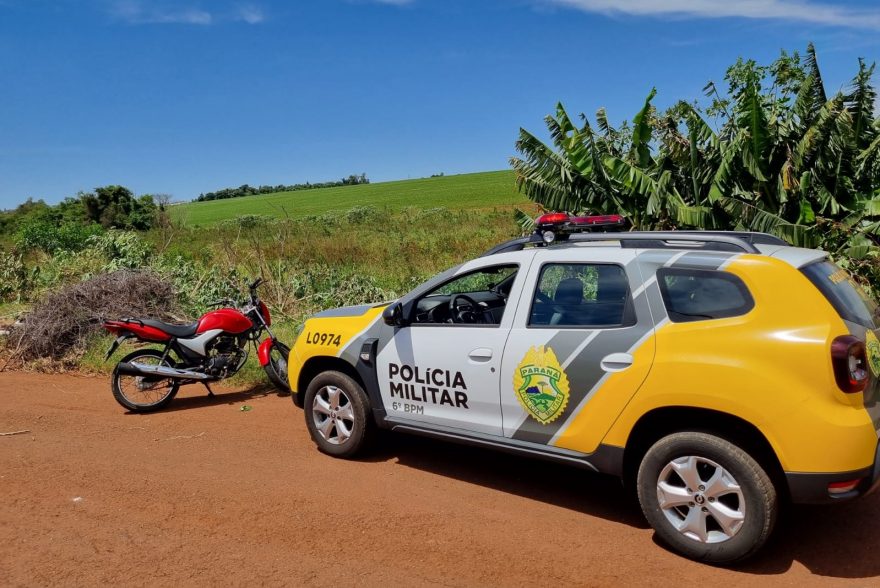 Moto furtada no Bairro Cancelli foi recuperada pela Polícia Militar