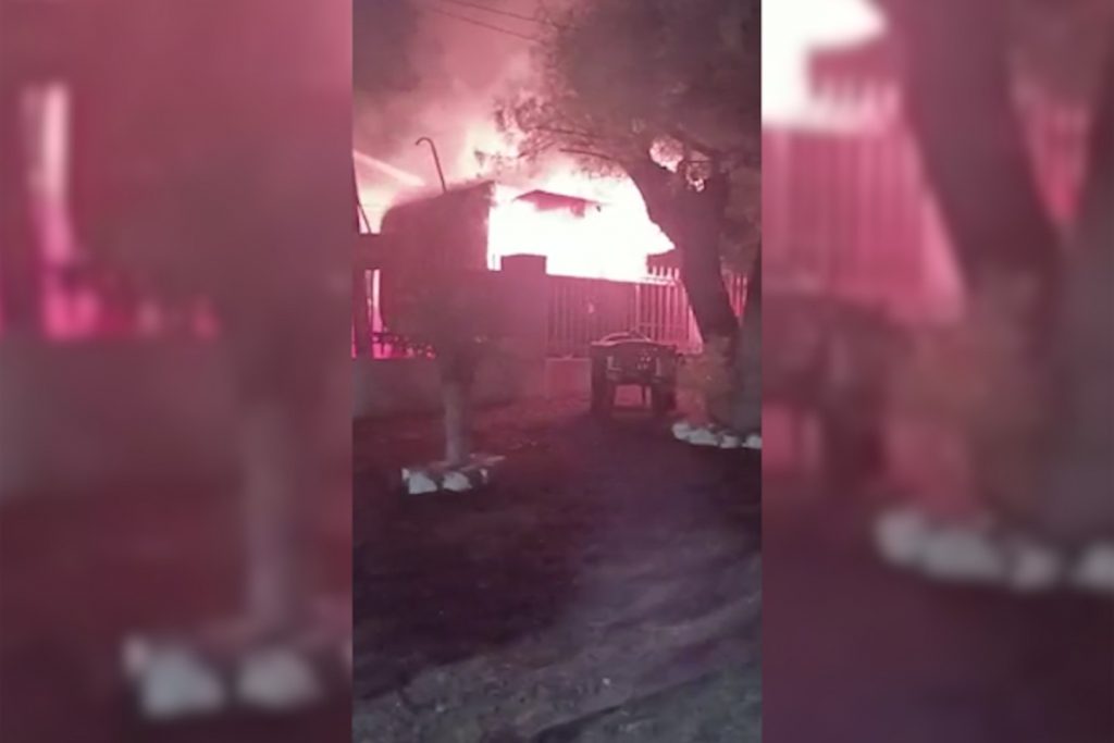 Vídeo mostra trailer de lanches em chamas em Cascavel