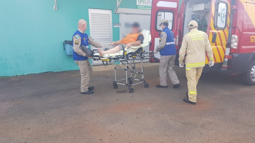 Idoso fica ferido ao cair de caminhão no Bairro Santa Felicidade