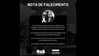 OAB Cascavel publica nota de pesar pelo falecimento de Ismael Kalil