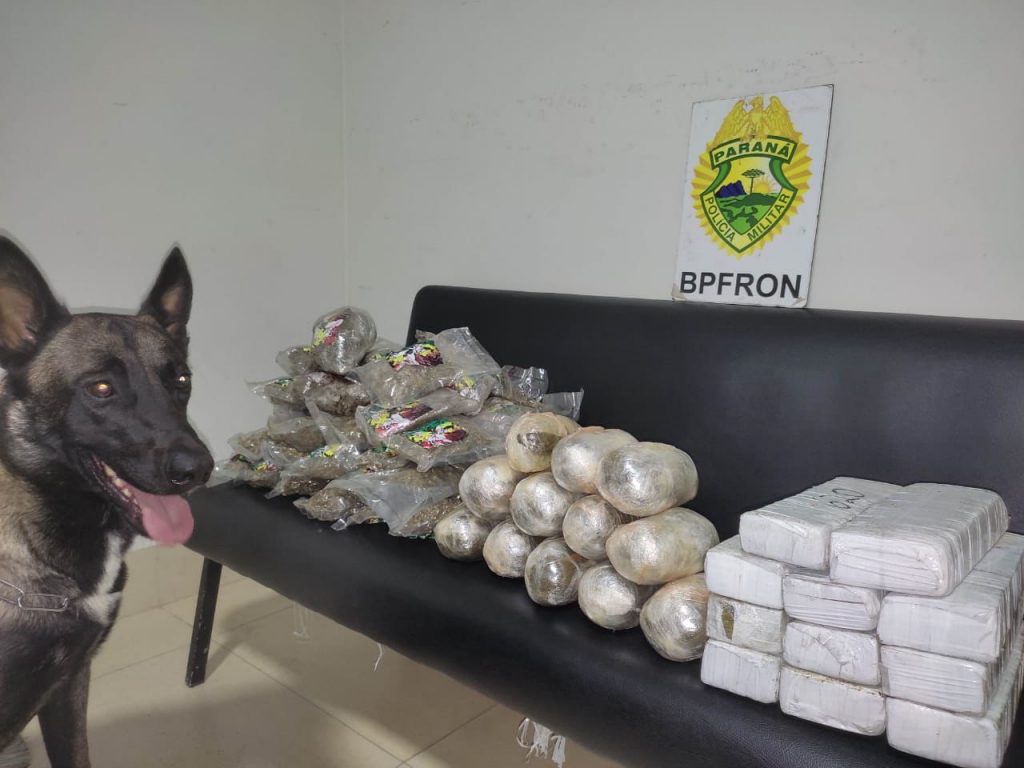 BPFron apreende drogas em ônibus em Umuarama