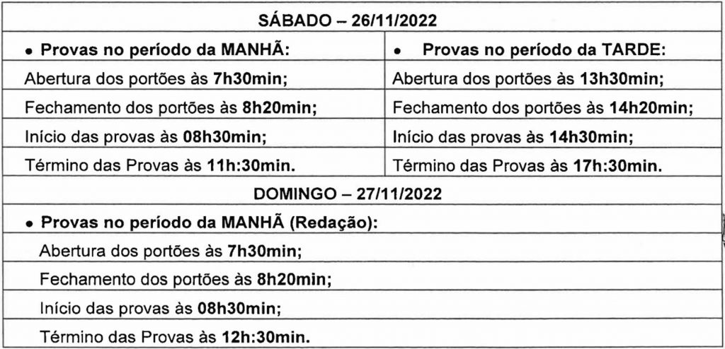 Veja os locais de provas e ensalamento do Concurso Público de Cascavel