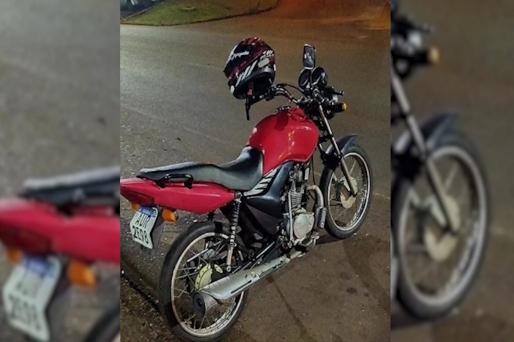 Moto CG placa AUR 2E98 foi furtada na região central