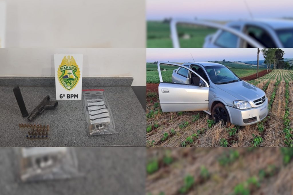 Veja armas e carro que estavam com assaltantes morto e detidos