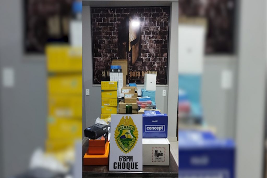 Mulher de 27 anos é detida com R$ 300 mil em mercadorias ilegais em Cascavel e tem fiança arbitrada em R$ 40 mil