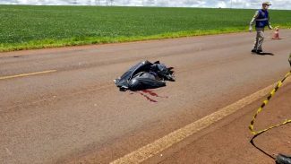Ciclista morre em grave acidente na rodovia PR-486, em Cascavel