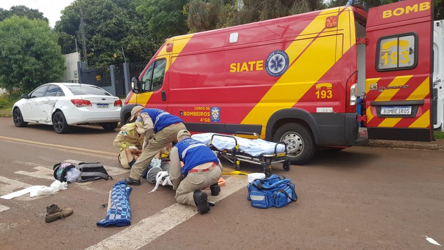 Motociclista sofre diversas fraturas após acidente de trânsito no Santa Cruz