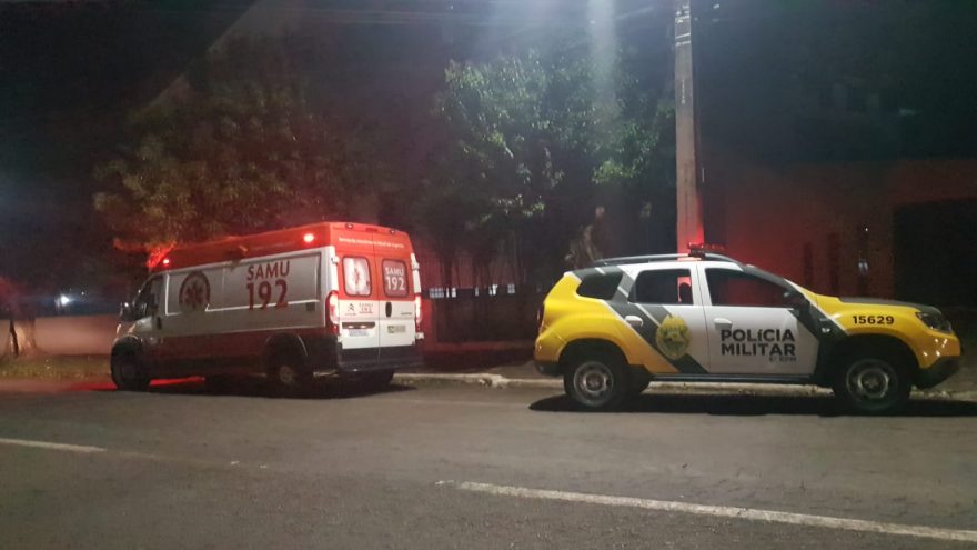 Peladão é socorrido pelo Samu na Av. Carlos Gomes