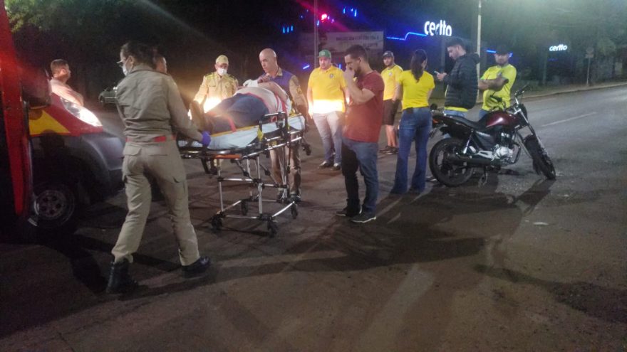Motociclista fica ferido em acidente de trânsito no Bairro Neva