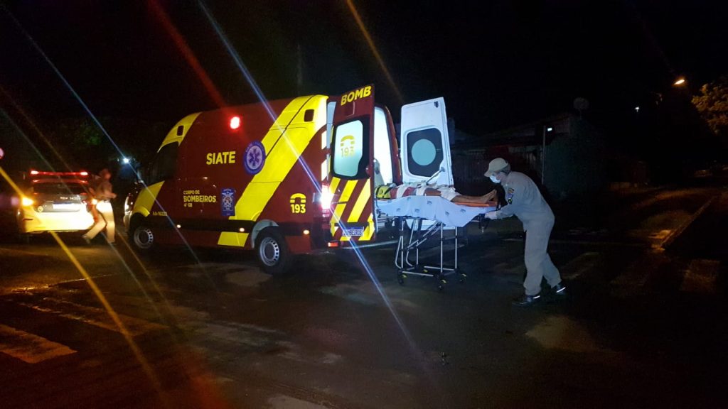 Mulher vítima de agressão é socorrida em Cascavel
