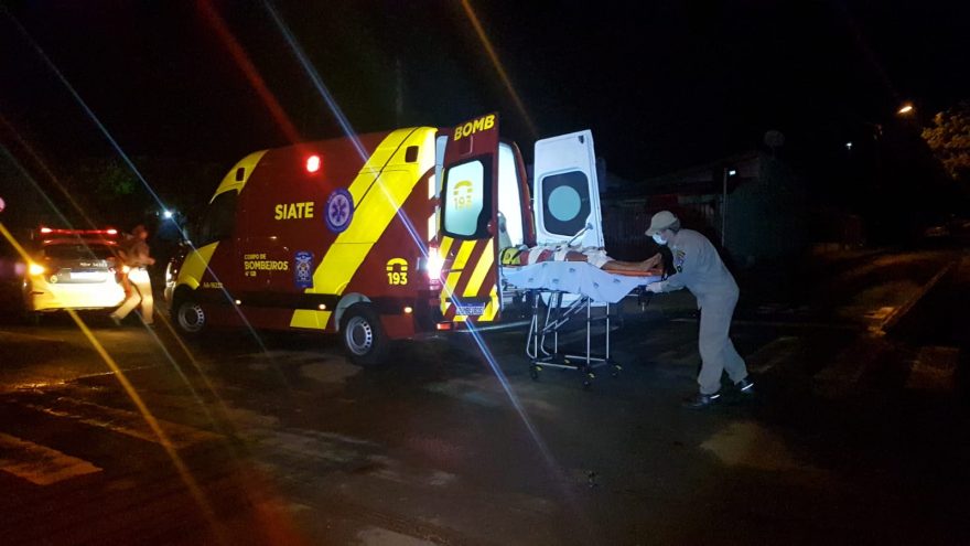 Mulher vítima de agressão é socorrida em Cascavel