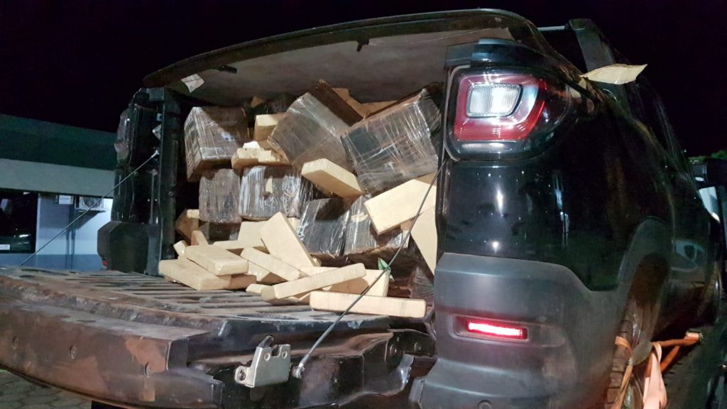 Polícia Militar de Santa Tereza apreende mais de uma tonelada de maconha na BR-277