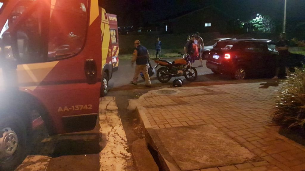 Jovem se fere em colisão no Bairro Santo Inácio