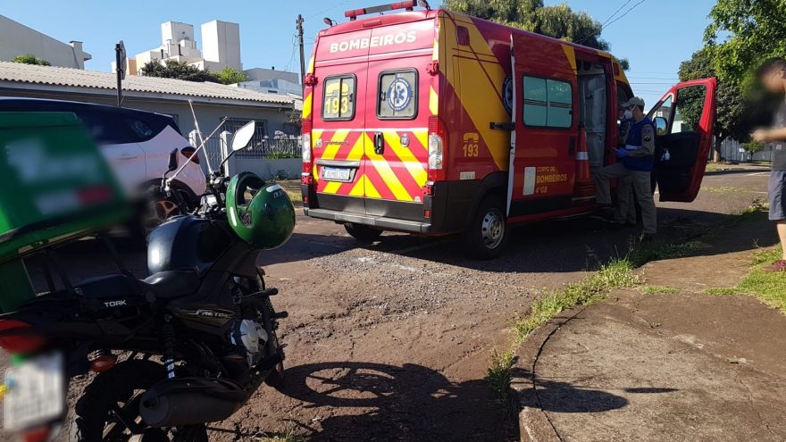 Motociclista fica ferido em acidente de trânsito no Bairro Parque São Paulo