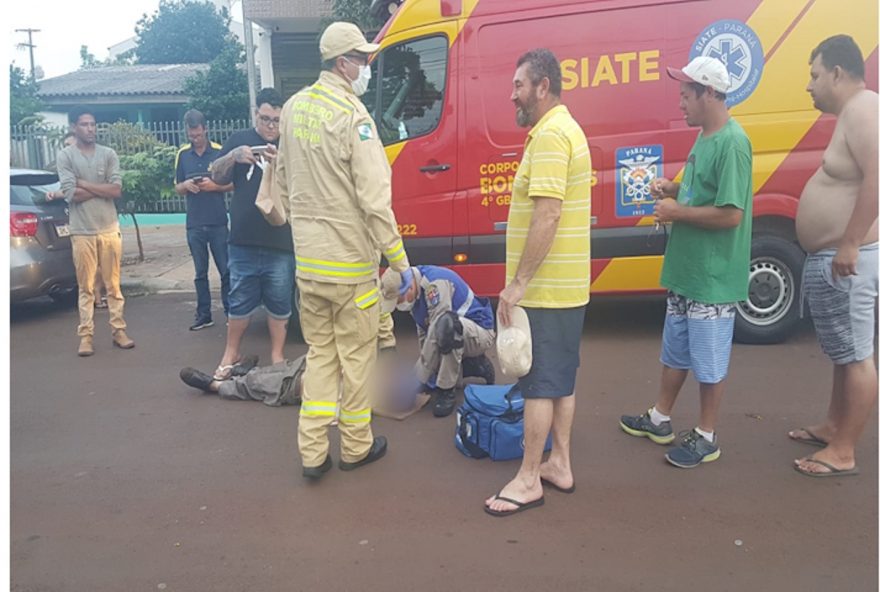Homem fica ferido em acidente com van escolar no Brasmadeira