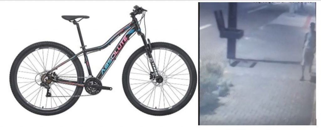 Bicicleta Absolute foi furtada no Pq. São Paulo; câmera flagrou suspeito