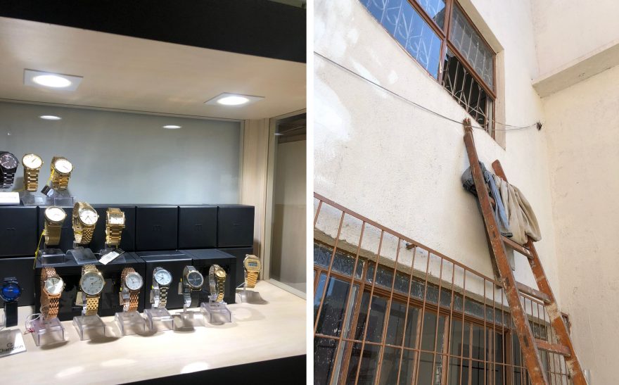 Relojoaria no Centro é alvo de ladrões nesta madrugada
