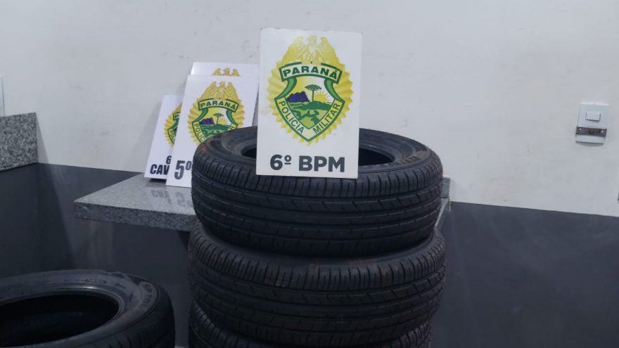 Pneus furtados no Coqueiral foram localizados no Guarujá