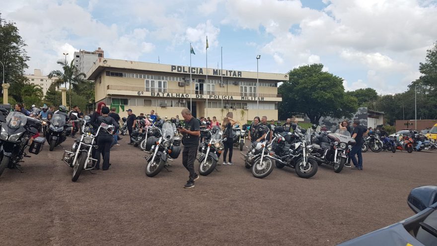 Passeio de motocicleta é realizado pelo 6º Batalhão de Polícia Militar