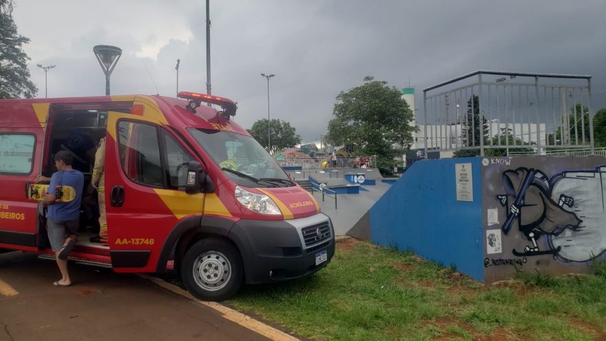 Criança sofre fratura em antebraço após cair de skate no Ciro Nardi