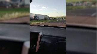 Fila quilométrica é registrada na BR-467 entre Toledo e Cascavel