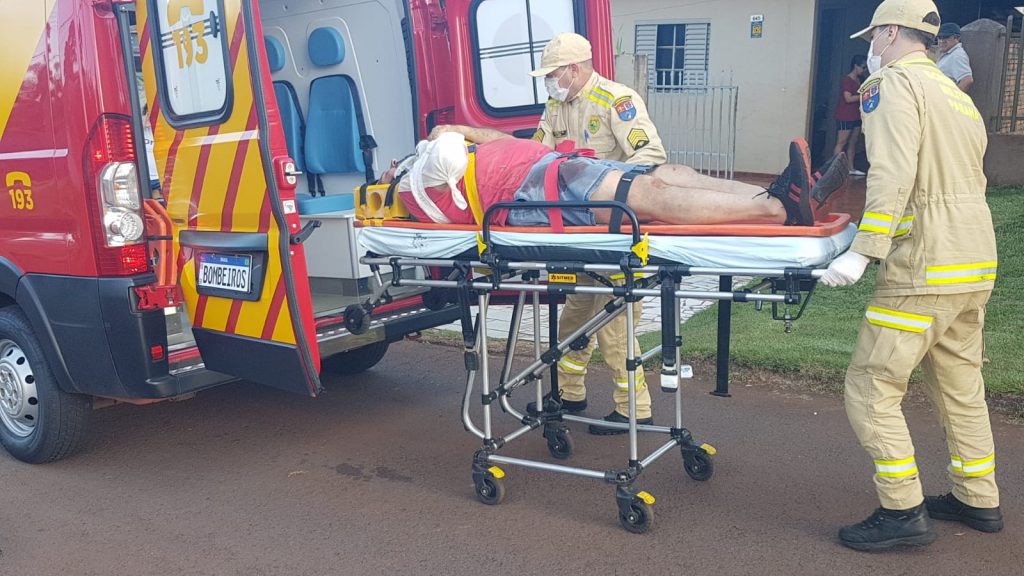 Homem fica ferido ao sofrer queda de plano elevado no Presidente